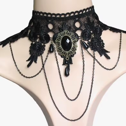 "Aksamitny Uścisk Nocy" – Zestaw Gotyckiej Biżuterii Multifunkcyjnej