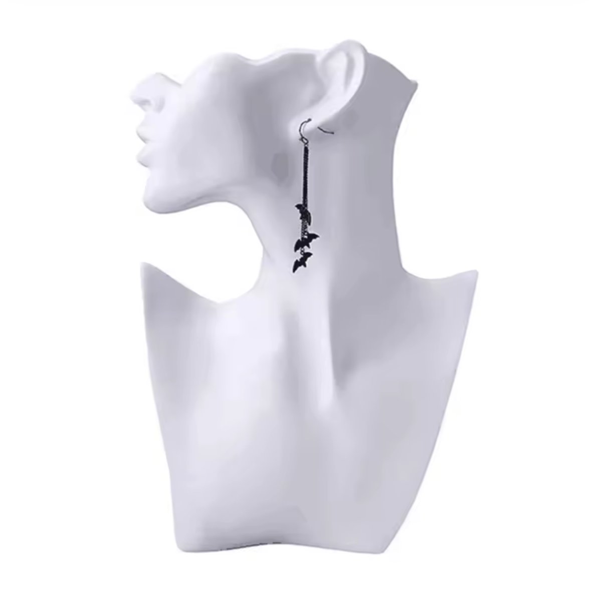 "Mroczny Lot" – Długie kolczyki z nietoperzami